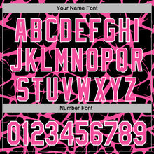 Load image into Gallery viewer, Custom Stitched Black Pink-White 3D Pattern Design Abstract Network Sports Pullover Sweatshirt Hoodie
