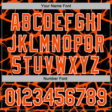 Charger l'image dans la galerie, Custom Stitched Black Orange-White 3D Pattern Design Abstract Network Sports Pullover Sweatshirt Hoodie
