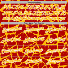 Load image into Gallery viewer, Custom Stitched Red Gold-White 3D Pattern Design Abstract Network Sports Pullover Sweatshirt Hoodie
