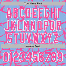 Laden Sie das Bild in den Galerie-Viewer, Custom Stitched Light Blue Pink-White 3D Pattern Design Abstract Network Sports Pullover Sweatshirt Hoodie
