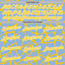 Load image into Gallery viewer, Custom Stitched Light Blue Yellow-White 3D Pattern Design Abstract Network Sports Pullover Sweatshirt Hoodie
