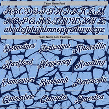 Load image into Gallery viewer, Custom Stitched Light Blue Navy-White 3D Pattern Design Abstract Network Sports Pullover Sweatshirt Hoodie
