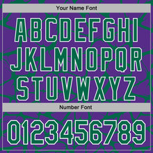 Загрузить изображение в средство просмотра галереи, Custom Stitched Purple Kelly Green-White 3D Pattern Design Abstract Network Sports Pullover Sweatshirt Hoodie
