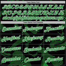 Load image into Gallery viewer, Custom Stitched Black Grass Green-White 3D Pattern Design Curve Lines Sports Pullover Sweatshirt Hoodie
