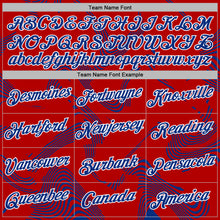 Load image into Gallery viewer, Custom Stitched Red Royal-White 3D Pattern Design Curve Lines Sports Pullover Sweatshirt Hoodie
