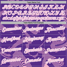 Загрузить изображение в средство просмотра галереи, Custom Stitched Purple Light Pink-White 3D Pattern Design Curve Lines Sports Pullover Sweatshirt Hoodie
