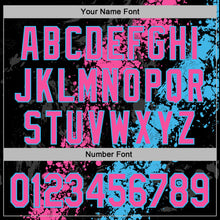 Load image into Gallery viewer, Custom Stitched Black Pink-Sky Blue 3D Pattern Design Splash Sports Pullover Sweatshirt Hoodie
