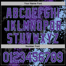 Load image into Gallery viewer, Custom Stitched Black Purple-Light Blue 3D Pattern Design Splash Sports Pullover Sweatshirt Hoodie
