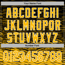 Load image into Gallery viewer, Custom Stitched Black Gold-White 3D Pattern Design Line Sports Pullover Sweatshirt Hoodie
