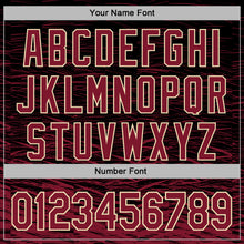 Загрузить изображение в средство просмотра галереи, Custom Stitched Black Crimson-Cream 3D Pattern Design Line Sports Pullover Sweatshirt Hoodie
