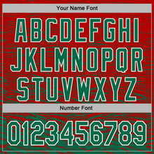 Charger l'image dans la galerie, Custom Stitched Red Kelly Green-White 3D Pattern Design Line Sports Pullover Sweatshirt Hoodie
