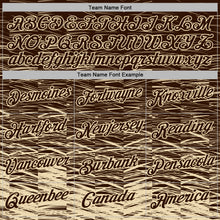 Загрузить изображение в средство просмотра галереи, Custom Stitched Brown Cream 3D Pattern Design Line Sports Pullover Sweatshirt Hoodie
