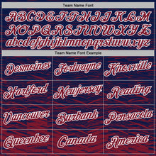 Laden Sie das Bild in den Galerie-Viewer, Custom Stitched Navy Crimson-White 3D Pattern Design Line Sports Pullover Sweatshirt Hoodie
