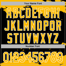 Charger l'image dans la galerie, Custom Stitched Black Gold-White 3D Pattern Design Fragment Sports Pullover Sweatshirt Hoodie
