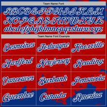 Load image into Gallery viewer, Custom Stitched Red Royal-White 3D Pattern Design Fragment Sports Pullover Sweatshirt Hoodie
