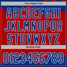 Load image into Gallery viewer, Custom Stitched Red Royal-White 3D Pattern Design Fragment Sports Pullover Sweatshirt Hoodie
