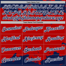 Load image into Gallery viewer, Custom Stitched Red Navy-White 3D Pattern Design Fragment Sports Pullover Sweatshirt Hoodie
