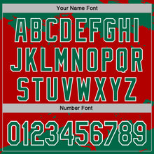 Load image into Gallery viewer, Custom Stitched Red Kelly Green-White 3D Pattern Design Fragment Sports Pullover Sweatshirt Hoodie
