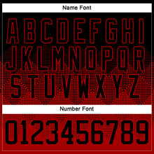 Charger l&#39;image dans la galerie, Custom Black Red 3D Pattern Gradient Square Shapes Hockey Lace Neck Jersey
