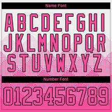 Load image into Gallery viewer, Custom Black Pink-Black 3D Pattern Gradient Square Shapes Hockey Lace Neck Jersey
