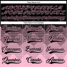 Charger l&#39;image dans la galerie, Custom Black Light Pink-White 3D Pattern Gradient Square Shapes Hockey Lace Neck Jersey
