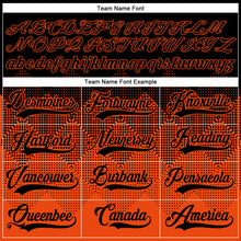 Load image into Gallery viewer, Custom Black Orange-White 3D Pattern Gradient Square Shapes Hockey Lace Neck Jersey
