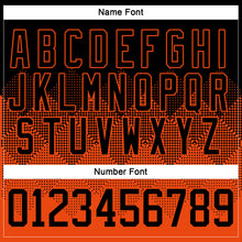 Load image into Gallery viewer, Custom Black Orange-White 3D Pattern Gradient Square Shapes Hockey Lace Neck Jersey
