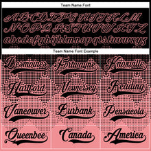 Charger l&#39;image dans la galerie, Custom Black Medium Pink-White 3D Pattern Gradient Square Shapes Hockey Lace Neck Jersey
