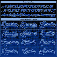 Load image into Gallery viewer, Custom Black Royal-Light Blue 3D Pattern Gradient Square Shapes Hockey Lace Neck Jersey
