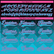 Charger l&#39;image dans la galerie, Custom Black Lakes Blue-Pink 3D Pattern Gradient Square Shapes Hockey Lace Neck Jersey
