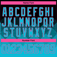 Charger l&#39;image dans la galerie, Custom Black Lakes Blue-Pink 3D Pattern Gradient Square Shapes Hockey Lace Neck Jersey
