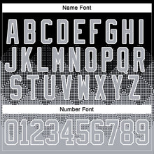 Charger l&#39;image dans la galerie, Custom Black Gray-White 3D Pattern Gradient Square Shapes Hockey Lace Neck Jersey
