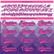 Charger l&#39;image dans la galerie, Custom White Pink-Purple 3D Pattern Gradient Square Shapes Hockey Lace Neck Jersey
