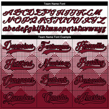 Charger l&#39;image dans la galerie, Custom White Crimson-Black 3D Pattern Gradient Square Shapes Hockey Lace Neck Jersey
