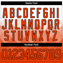 Load image into Gallery viewer, Custom White Orange-Black 3D Pattern Gradient Square Shapes Hockey Lace Neck Jersey
