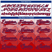 Load image into Gallery viewer, Custom White Red-Royal 3D Pattern Gradient Square Shapes Hockey Lace Neck Jersey
