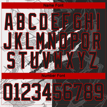 Load image into Gallery viewer, Custom Black White-Red 3D Pattern Gradient Fashion Scratch Hockey Lace Neck Jersey
