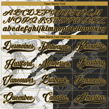 Charger l&#39;image dans la galerie, Custom Black White-Old Gold 3D Pattern Gradient Fashion Scratch Hockey Lace Neck Jersey
