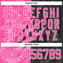 Load image into Gallery viewer, Custom Black Pink-White 3D Pattern Gradient Fashion Scratch Hockey Lace Neck Jersey
