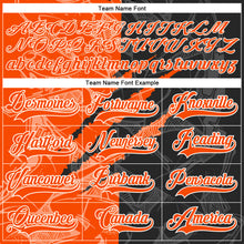Charger l&#39;image dans la galerie, Custom Black Orange-White 3D Pattern Gradient Fashion Scratch Hockey Lace Neck Jersey
