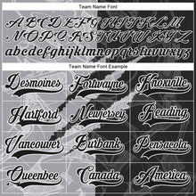 Load image into Gallery viewer, Custom Black Gray-White 3D Pattern Gradient Fashion Scratch Hockey Lace Neck Jersey
