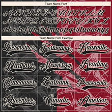 Load image into Gallery viewer, Custom Black Crimson-Cream 3D Pattern Gradient Fashion Scratch Hockey Lace Neck Jersey
