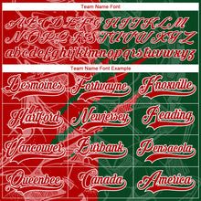 Load image into Gallery viewer, Custom Green Red-White 3D Pattern Gradient Fashion Scratch Hockey Lace Neck Jersey
