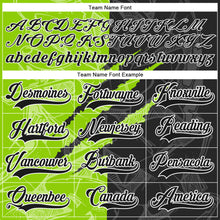 Load image into Gallery viewer, Custom Black Neon Green-White 3D Pattern Gradient Fashion Scratch Hockey Lace Neck Jersey
