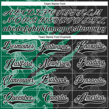 Charger l&#39;image dans la galerie, Custom Black Kelly Green-White 3D Pattern Gradient Fashion Scratch Hockey Lace Neck Jersey
