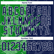 Load image into Gallery viewer, Custom Navy Grass Green-White 3D Pattern Gradient Fashion Scratch Hockey Lace Neck Jersey
