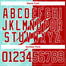 Load image into Gallery viewer, Custom Red Ice Blue-White 3D Pattern Gradient Fashion Scratch Hockey Lace Neck Jersey
