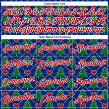 Load image into Gallery viewer, Custom Stitched Royal Red-White 3D Christmas Plaid Sports Pullover Sweatshirt Hoodie
