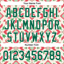 Load image into Gallery viewer, Custom Stitched City Cream Kelly Green-White 3D Christmas Sports Pullover Sweatshirt Hoodie
