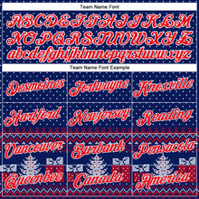 Load image into Gallery viewer, Custom Stitched Royal Red-White 3D Christmas Ugly Sweater Sports Pullover Sweatshirt Hoodie
